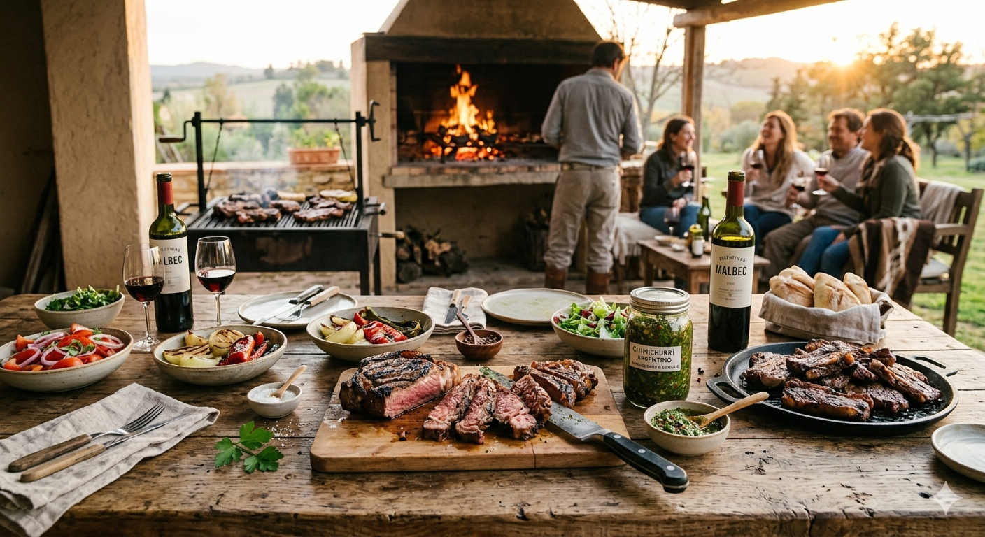 Typisch argentinisches Barbecue (Asado)